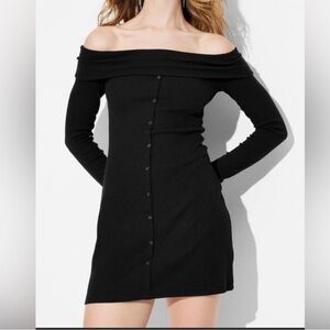 Target Wild Fable Long Sleeve Black Dress